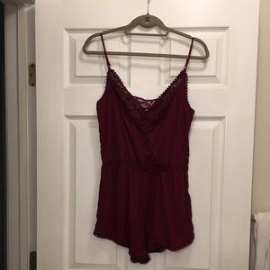 Charlotte Russe Maroon romper